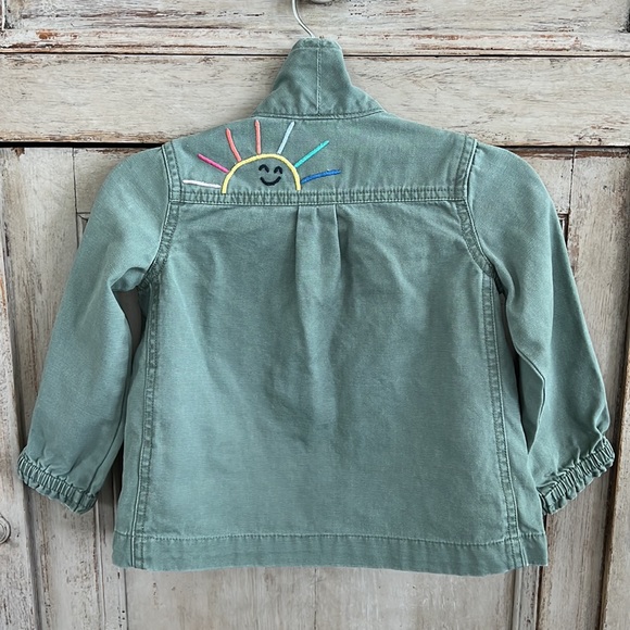 Happy Sage Green Embroidered Jacket Size 2T - Picture 2 of 7